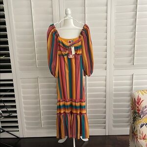 Colorful Striped Maxi Dress